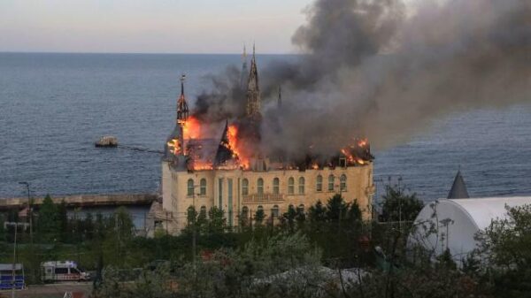 As Ukraine's 'Harry Potter Castle' Goes Up in Flames, Five Killed in Russian Missile Attack